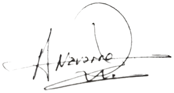 Signature d'Antonio Navarro